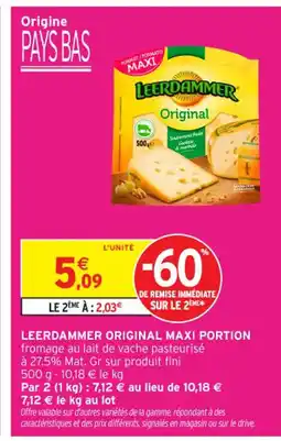 Intermarché Contact LEERDAMMER Original maxi portion offre