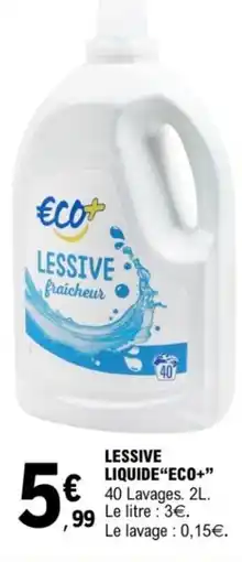 E.Leclerc Lessive liquide eco+ offre