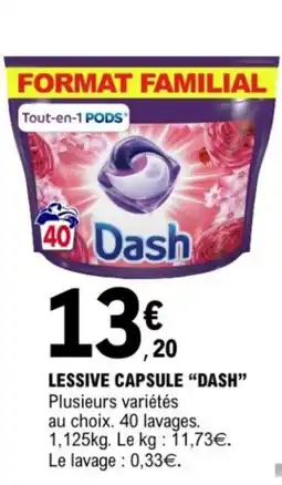 E.Leclerc Lessive capsule dash offre