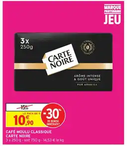 Intermarché Contact CARTE NOIRE Café moulu classique offre