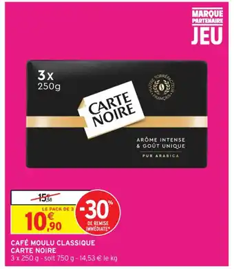 Intermarché Contact CARTE NOIRE Café moulu classique offre