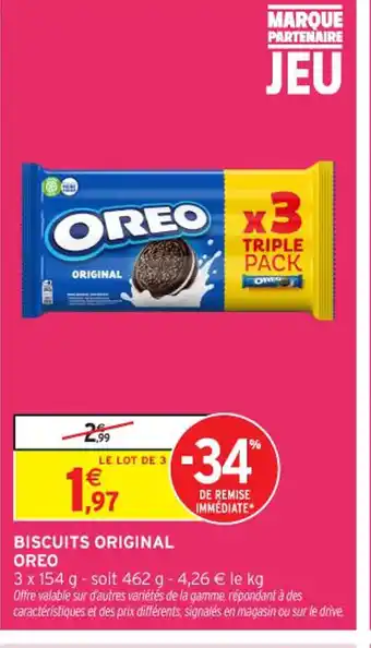 Intermarché Contact OREO Biscuits original offre