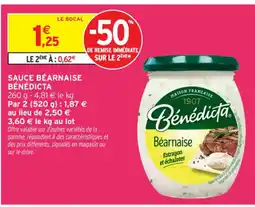Intermarché Contact BÉNÉDICTA Sauce béarnaise offre