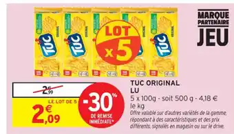 Intermarché Contact LU Tuc original offre