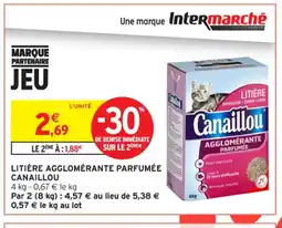Intermarché Contact CANAILLOU Litière agglomérante parfumée offre
