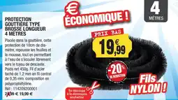 Outiror Protection gouttière type brosse longueur 4 mètres offre