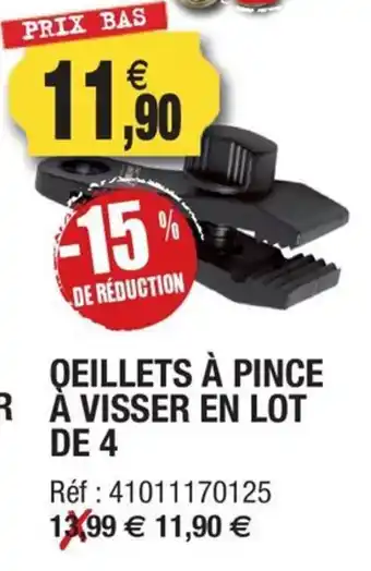 Outiror Qeillets à pince à visser en lot de 4 offre