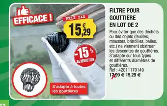 Outiror Filtre pour gouttière en lot de 2 offre