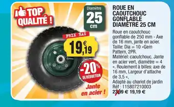 Outiror Roue en caoutchouc gonflable diamètre offre
