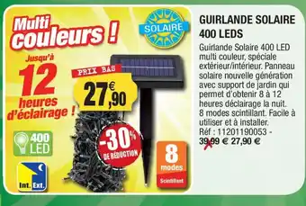 Outiror Guirlande solaire 400 leds offre