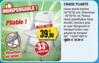 Outiror Chaise pliante offre