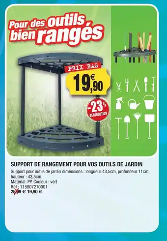 Outiror Support de rangement pour vos outils de jardin offre