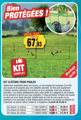 Outiror Kit clôture pour poules offre
