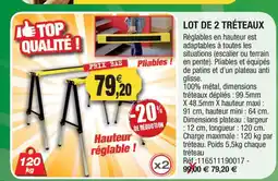 Outiror Lot de 2 tréteaux offre