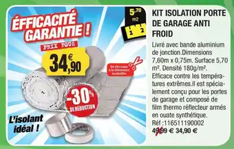 Outiror Kit isolation porte de garage anti froid offre