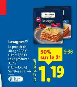 Lidl Lasagnes offre