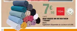 E.Leclerc Drap housse uni bio 90 x 190cm offre