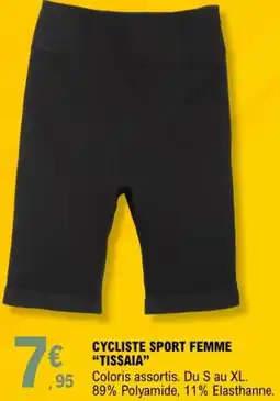 E.Leclerc Cycliste sport femme tissaia offre
