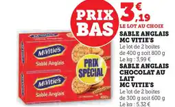 U Express MC VITIE'S Sable anglais offre