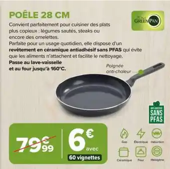 Carrefour POÊLE 28 CM offre