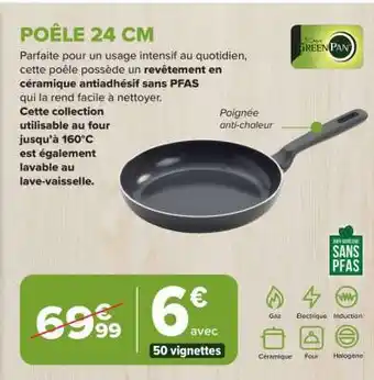 Carrefour Poêle 24 cm offre