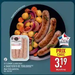 ALDI 4 saucisses de Toulouse offre