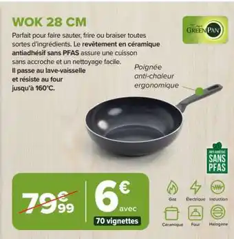 Carrefour WOK 28 CM offre