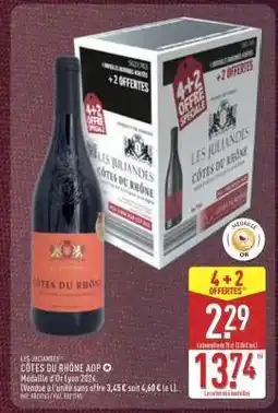ALDI LES JULIANES CÔTES DU RHÔNE AOP offre