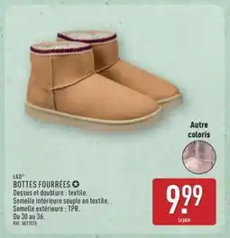ALDI Bottes Fourrées offre