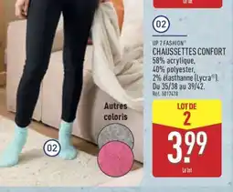 ALDI CHAUSSETTES CONFORT offre
