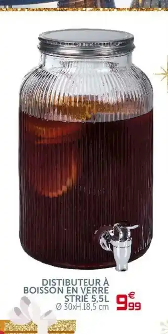 Gifi Distributeur a Boisson En Verre Stri 5,5L offre