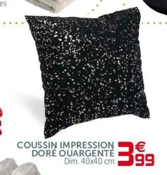 Gifi Coussin Impression Doré Ouargente offre