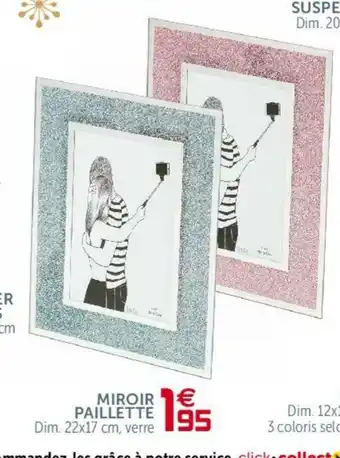 Gifi Miroir Paillette offre