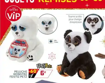Gifi Peluche Monstre Feiztiz Petz offre
