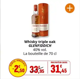 Coccinelle Supermarché GLENFIDDICH Whisky triple oak offre