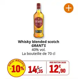 Coccinelle Supermarché GRANT'S Whisky blended scotch offre