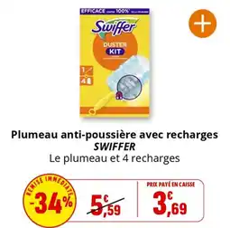 Coccinelle Supermarché SWIFFER Plumeau anti-poussière avec recharges offre
