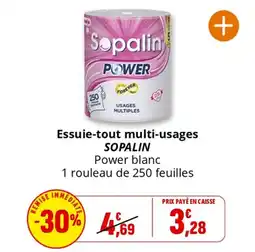 Coccinelle Supermarché SOPALIN Essuie-tout multi-usages offre