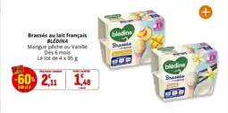 Coccinelle Supermarché BLÉDINA Brassés au lait français offre