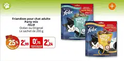 Coccinelle Supermarché FELIX Friandises pour chat adulte Party mix offre