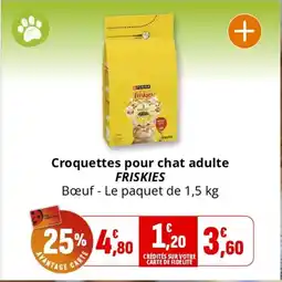 Coccinelle Supermarché FRISKIES Croquettes pour chat adulte offre