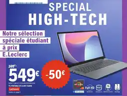 E.Leclerc Espace Culturel LENOVO Pc portable ip3 slim 15abr8 offre
