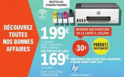 E.Leclerc Espace Culturel HP Imprimante multifonction a reservoir d'encre smart tank 5105 offre