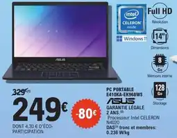 E.Leclerc Espace Culturel ASUS Pc portable e410ka-ek968ws offre