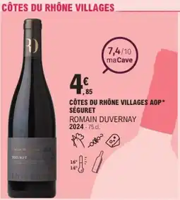 E.Leclerc Côtes du rhône villages aop séguret romain duvernay 2024- offre
