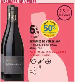 E.Leclerc Beaumes de venise aop romain duvernay offre