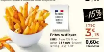 Thiriet Frites rustiques offre
