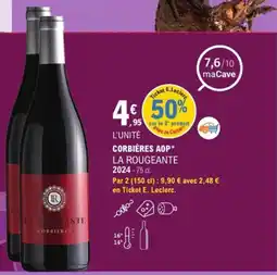 E.Leclerc Corbières aop la rougeante offre