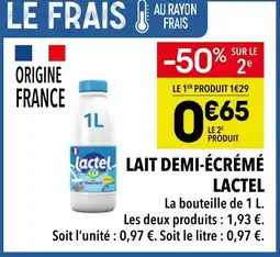 Supeco Lactel Lait demi-écrémé offre
