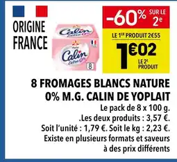 Supeco Calin de Yoplait 8 Fromages blancs nature 0% M.G offre